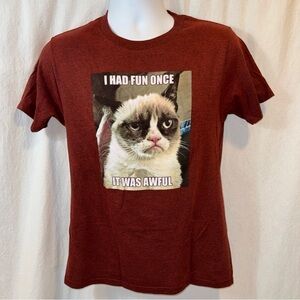 Gently Used Unisex Grumpy Cat “I Had Fun Once. It Was Awful” Graphic Tee Size Sm